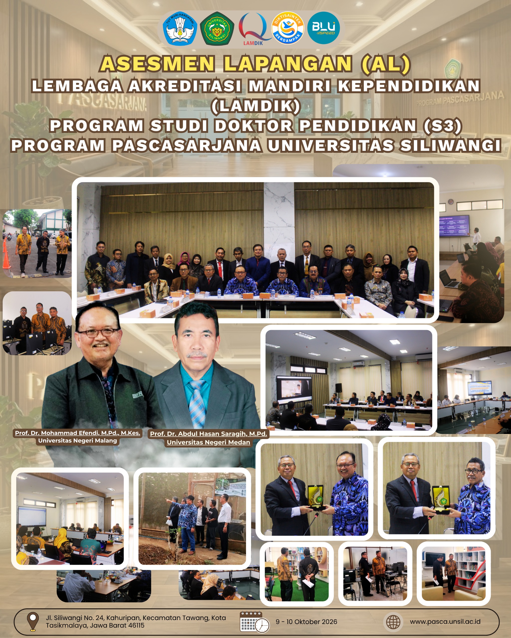 Selesai Jalani Asesmen Lapangan LAMDIK, Prodi S3 Pendidikan Unsil Berharap Raih Hasil Terbaik